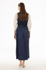 Navy Wrap Maxi Jumper