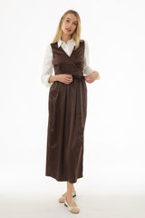 Brown Wrap Maxi Jumper