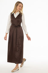 Brown Wrap Maxi Jumper