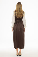 Brown Wrap Maxi Jumper
