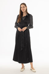 Black Wrap Maxi Jumper