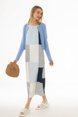 Multicolor Striped Patchwork Jumper