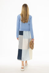 Multicolor Striped Patchwork Jumper