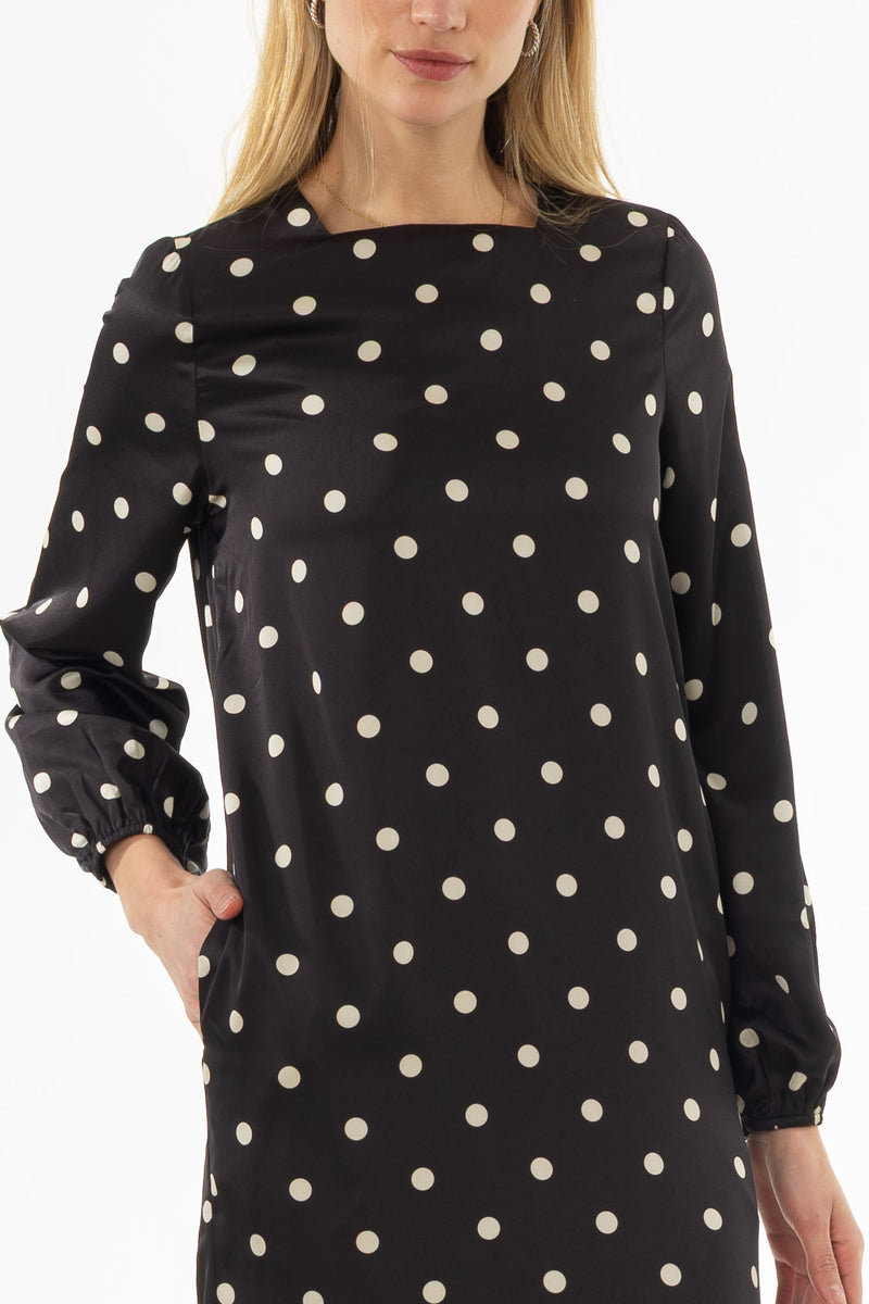 Black Polka Dot Maxi Dress BLANK Black Polka Dot Maxi Dress BLANK