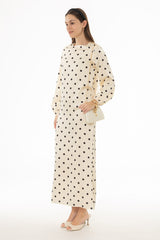 Ivory Polka Dot Maxi Dress