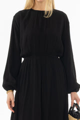 Black Waisted Maxi Dress