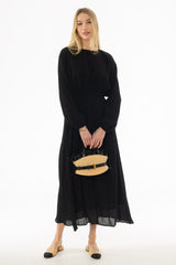 Black Waisted Maxi Dress