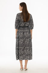 Black Printed Maxi Dress