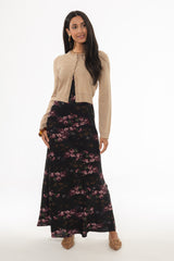 Purple Floral Printed Slip Dress