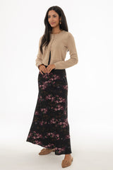 Purple Floral Printed Slip Dress