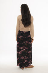 Purple Floral Printed Slip Dress