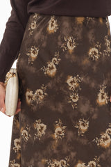 Vintage Floral Printed Slip Skirt