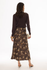 Vintage Floral Printed Slip Skirt