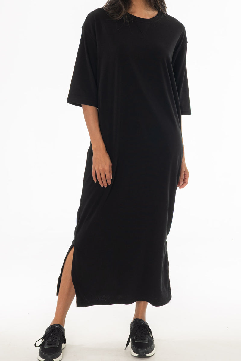 Black Terry Maxi Dress – BLANK
