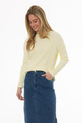Yellow Ribbed Dolman Sleeve T-Shirt