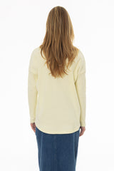 Yellow Ribbed Dolman Sleeve T-Shirt