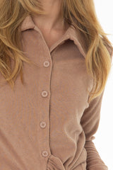 Tan Terry Polo Shirt
