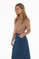 Tan Terry Polo Shirt