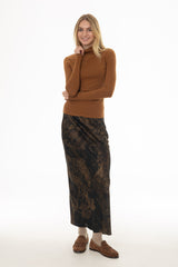 Midnight Garden Printed Slip Skirt