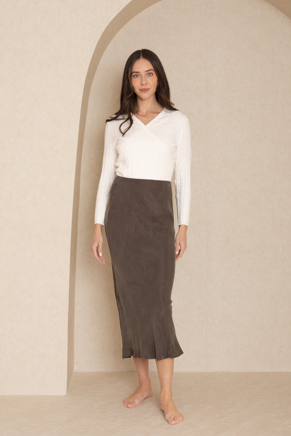 Grey Slip Skirt