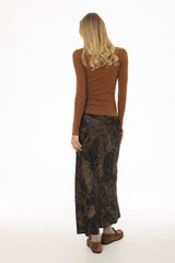 Midnight Garden Printed Slip Skirt