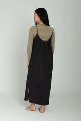 Black Denim Slip Dress