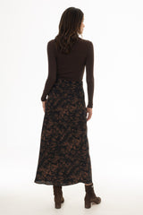 Amber Leaf Printed Slip Skirt