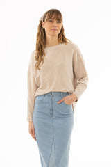 Tan Oversized Swing Top