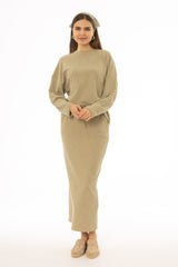 Sage Drawstring Skirt Legging