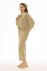 Sage Drawstring Skirt Legging