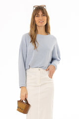 Light Blue Oversized Swing Top