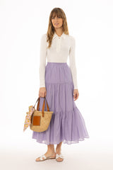 Lavender Layered Chiffon Skirt