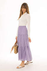 Lavender Layered Chiffon Skirt