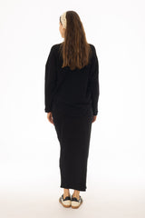 Black Drawstring Skirt Legging
