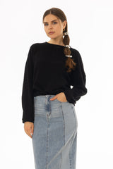 Black Oversized Swing Top