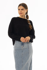 Black Oversized Swing Top