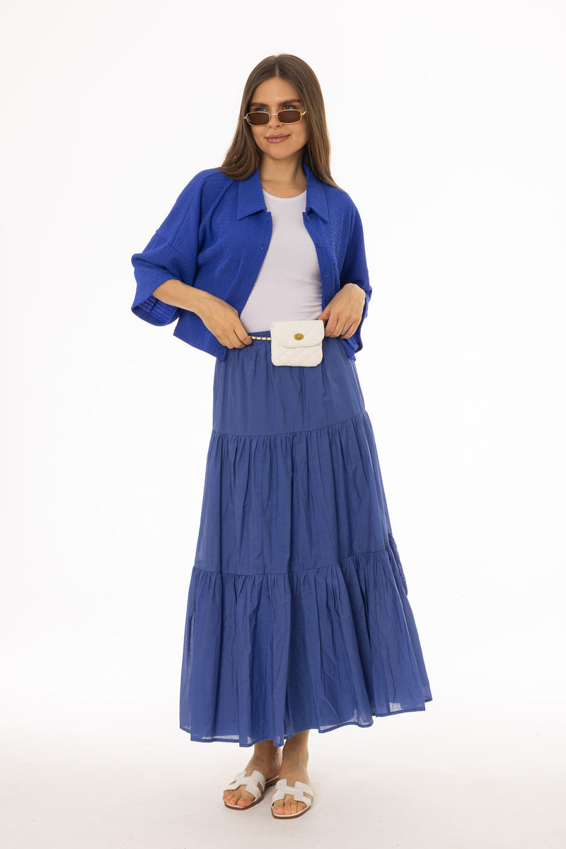 blue plunge maxi dress Saint Plunge Maxi Dress Sapphire main image 1