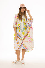 Multicolor Oversized Shirt Dress