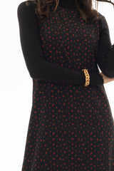 Black Micro Floral Printed Jumper