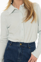 Blue Terry Polo Shirt