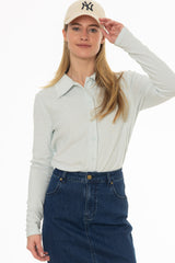 Blue Terry Polo Shirt