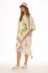 Multicolor Oversized Shirt Dress