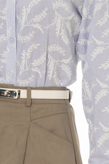 Blue Embroidered Paisley Blouse