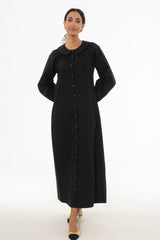 Black Peter Pan Collar Shirt Dress