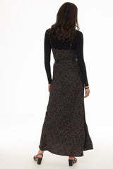 Black And Brown Dot Printed Slip Jumper