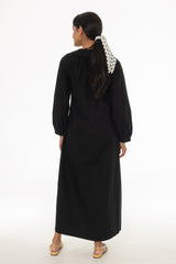 Black Peter Pan Collar Shirt Dress
