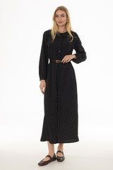 Purple Floral Peter Pan Collar Maxi Dress