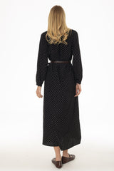 Purple Floral Peter Pan Collar Maxi Dress
