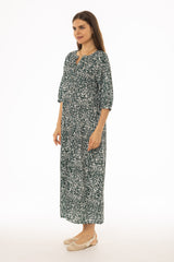 Green Printed Maxi Dress