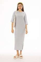 Light Blue Terry Maxi Dress